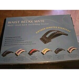 BN Waist Relax Mate Multi Level Back Stretcher Stretching Device Back Pain-Black